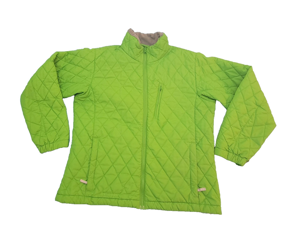 Columbia Interchange Core Women Quilted Jacket Large Green Gorpcore Outdoor Coat